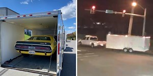 Truck and trailer carrying 1970 Dodge Challenger stolen in Myrtle Beach, police say