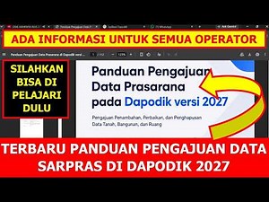 LATEST GUIDE TO SUBMITTING FACILITIES AND INFRASTRUCTURE DATA IN DAPODIK 2027