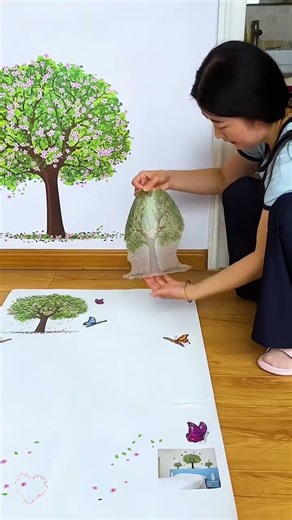 “Beautiful Three Trees Wall Decal 🌳 | Stunning Wall Decoration | Easy Home Decor Idea”