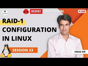 Live Linux Training (RHCSA+RHCE) For Members | Session-33 | RAID-1 Configuration in Linux