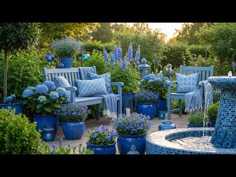 Small garden, Everything Goes With Blue!