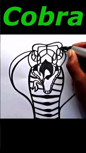 How to Draw KING COBRA Step by Step / Cobra Drawing #shorts #drawing #drawingforbeginners