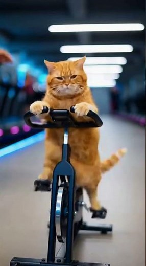 Feline Fitness Fun 🐾💪 Watch This Cat Work Out and Play