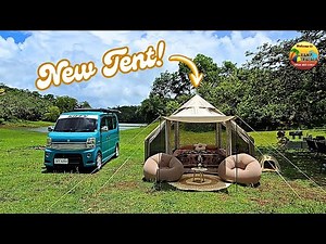 TEMU AIR TENT | KAMP TRALALA Cavinti Laguna| | New camping buddy | Mini Van Life
