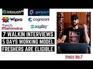 Cognizant | Wipro | Genpact | Intouch CX | Tech Mahindra | Sagality India | Walk-in | Freshers