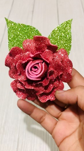 22K views · 306 reactions | Glitter paper flowers  | Arts creation by Vandana Rajput | Facebook