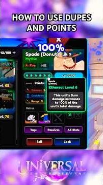 How to: Dupes and Stat Points | (Universal Tower Defense)