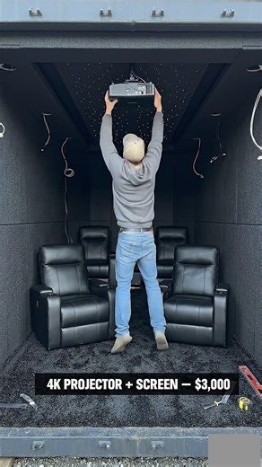 🔥 Shipping Container to Luxury Home Theater — Full Cinema Transformation 🎬🍿 #shorts