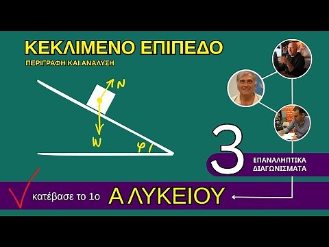 Κεκλιμένο Επίπεδο | και το Επαναληπτικό Διαγώνισμα της Α΄ Λυκείου !