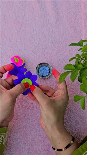 How to Make Easy Flower from Square Paper 🌸 Viral 1mint DIY Craft idea#artwork#craft#papercraft#art