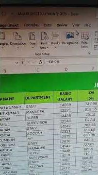 Salary Kaise Nikale? Excel में Salary Calculation का पूरा Tutorial | Payroll Sheet | Excel Formula