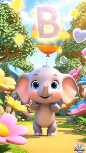 B for Ballon! 🎈 | Baby Learns ABCD | Nursery Rhymes & Kids Songs #abc #shorts #cartoon #balloon