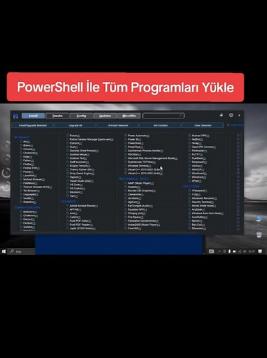 PowerShell İle Tüm Programları Kolayca Yükleme