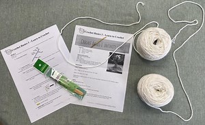 Kit crochet pour débutant : cours en ligne et gros fil blanc - Écharpe infini - Etsy France