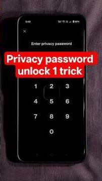 Forgot App Lock Password, How to Unlock it | Forgot Privacy Password, How to Unlock it