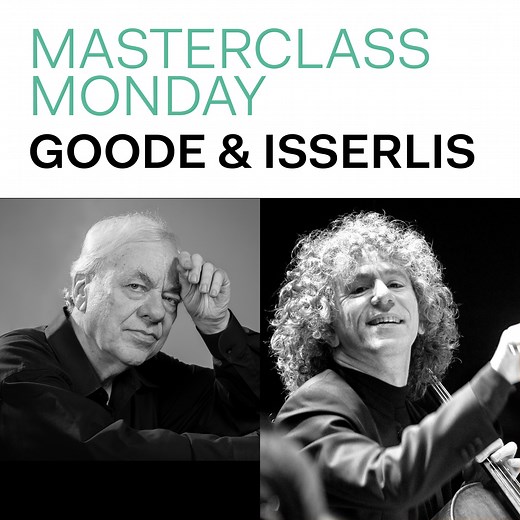🎶 [MASTERCLASS MONDAY] – Richard Goode AND Steven Isserlis 🇬🇧 🎻 Experience the mesmerizing artistry of Steven Isserlis, the renowned British cellist known for his profound musicianship and technical mastery. With his strong interest in historical performance, he takes us and his students on a journey through the centuries. 🎹 And get ready to be transported by the extraordinary Richard Goode, an Amercian pianist of unmatched emotional power. Known for his wisdom and expressive touch, he brin