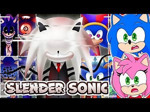 Sonic and Amy watch SONIC EXE OC Phase 1-2 VS Phase 3-53 VS Phase 54 SLENDER in Incredibox Sprunki