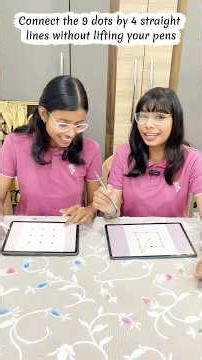 Can You Connect 9 Dots with 4 Lines? 🤯✏️ | Hima And Jyo