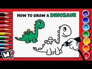 How to draw a dinosaur in 3 Minutes | Step-by-Step Tutorial 🖍️🦕