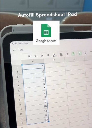 How to Autofill Spreadsheet on iPad and Tablet