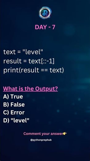 Day7 Python Challenge #pythonprephub #python #education #codeprep #subscribe #codingchallenges