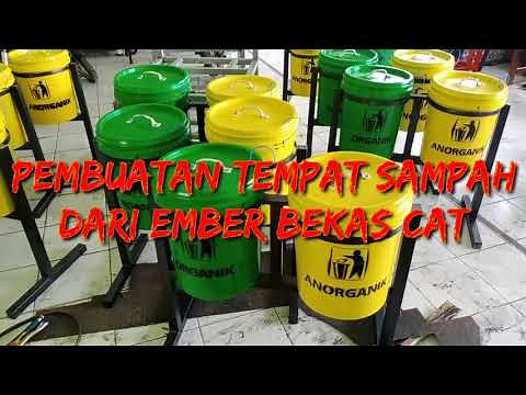 Cara Membuat Tempat sampah Dari Ember Cat Bekas