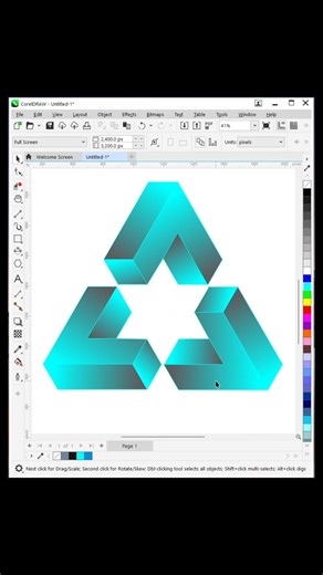 Impossible Triangle 3D Logo Design in CorelDRAW 😍 | Modern Abstract Logo Tutorial |