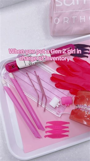 If it’s pink it’s ours! #genz #pink #office #dental #fyp | genz