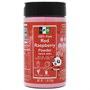 NPG Freeze Dried Red Raspberry Fruit Juice Powder, 7 Ounces