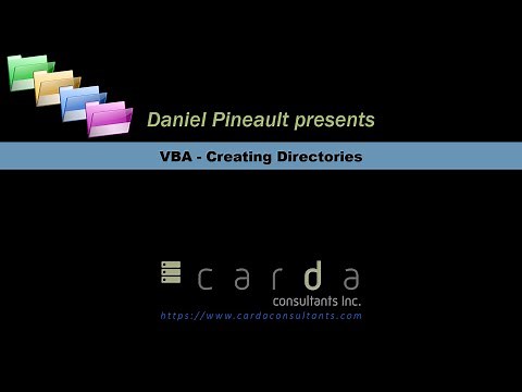 VBA - Creating Directories