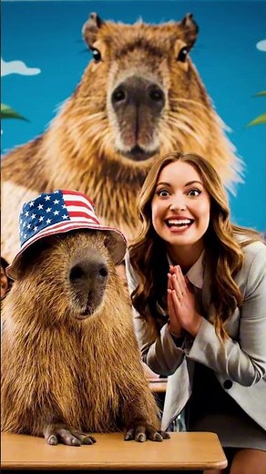 $1000 Artwork Confusion Capy Gets the Prize, Olivia Shocked! #capybara #animals