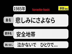カラオケ， 悲しみにさよなら， 安全地帯