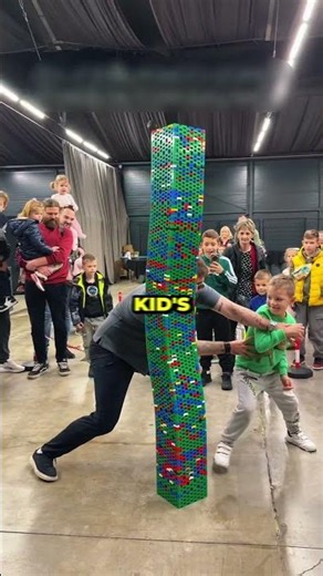 Kid Tries to Destroy His LEGO Tower… He Fights for His Life 😂🧱