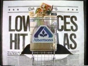 Albertson's commercial - Dallas-Fort Worth debut - ca. 1985