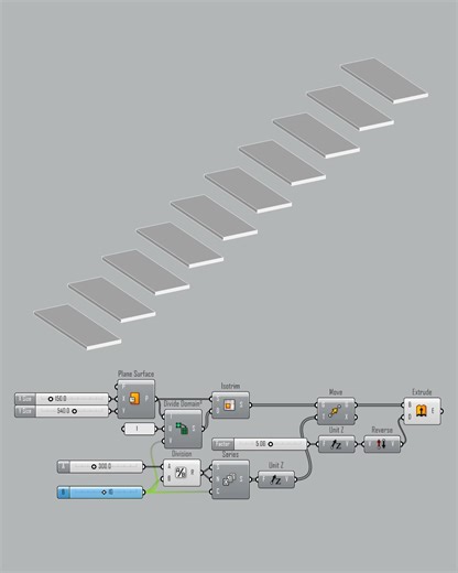 Linear Steps | Rhino Grasshopper