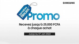 Les semaines bleues sont lancées 🤩 À vos marques, prêts ? Achetez ! Jusqu’au 07 Juin, à l'achat de votre Galaxy A13, A23, A33, A53 ou A73 , vous recevrez jusqu’à 25,000F par transfert ! *Offre soumise à conditions. | Samsung