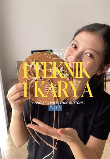 Part 3 | Belajar Bikin Pankou ( 盤扣 ) / Chinese Frog Button Gimana menurut kalian hasilnyaa? Sangat merah menyala ga? 🤣🏮💥🧧🎇 #cheongsam #qipao #chinesefrogbutton #pankou #sewingtutorial