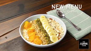 Our new menu is out now! Check out our new Breakfast Smoothie Bowl! Would you rather tropical mango coconut or chocberry coconut?? | The Coffee Club NZ