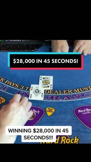 Got to spend money to make money! 💰#blackjack #hardrock #hardrockcasino #elcortez #casino #gamble #gambling #gamblingtiktok #lasvegas #lasvegastiktok #alwayssplitaces #viral #fyp #foryoupage #doubledown #superlucky #cardcounting #money #moneytiktok