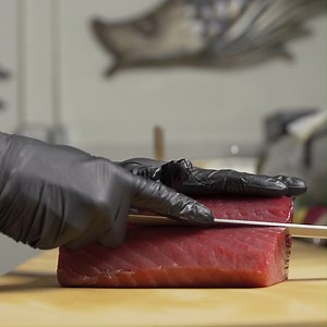 Chef Davin Waite of Wrench and Rodent Seabasstropub plates tuna with yam and yuzu cream on Adelaide dinnerware from Steelite International America ⁠⠀ #chefsroll #rollwithus #steeliteframesyourfood #steelitesighting #steeliteexperience #crfeaturessteelite #robertgordonpottery Robert Gordon Pottery | Chef's Roll