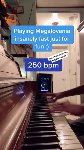 Insanely Fast Megalovania Piano Performance at 250 BPM