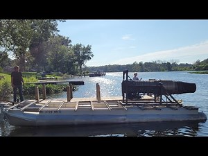 The jet engine is on the pontoon!