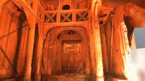 Stave Church Interior - 3D model by peter54