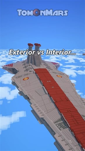 TomOnMars on Instagram: "Exterior vs Interior Star Wars Venator Minecraft design! Built on The Bakery @bakery_builders Server IP: play.bakery.builders 🟥Follow @tomonmars for more Minecraft Star Wars creations and inspiration 🟧Download builds via my Patreon (linked in bio) 🟨Check out my YouTube for long-form videos (also linked in bio) Tags🔖- #minecraft #minecraftbuild #minecraftbuilds #minecraftbuilding #minecraftbuildings #starwars #legostarwars"