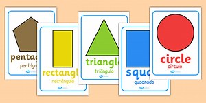 2D Shape Posters Portuguese Translation