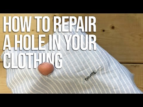 How to Patch a Hole Your Clothing | Darning Tutorial