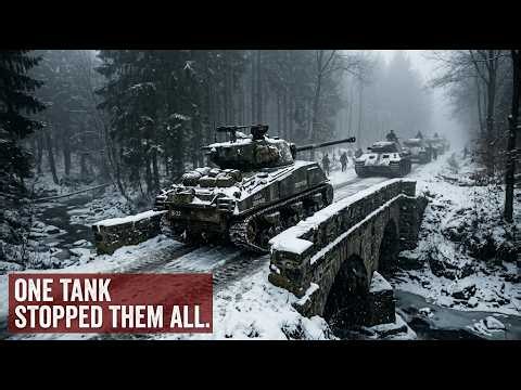 How One M4 Sherman Stopped an Entire SS Panzer Column by Blocking a Single Bridge
