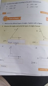 What are the different types of angles? Explain with a figure.... | Filo
