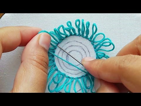 Turkey Loop Stitch Flower | Hand Embroidery Flower for Beginners part 1