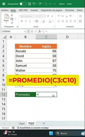 Cómo Calcular el Promedio en Excel en un Instante. #Excel #PromedioExcel #exceltutorial
